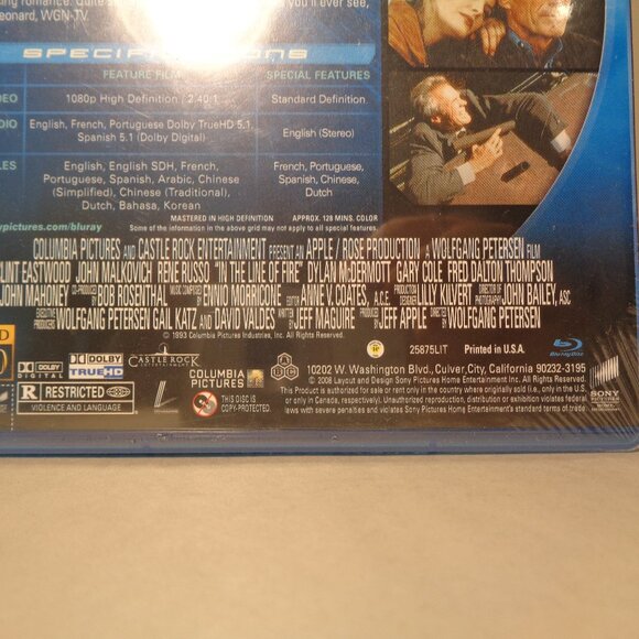 IN THE LINE OF FIRE New Blu-ray Disc / Special Features / High Definition - Picture 7 of 8